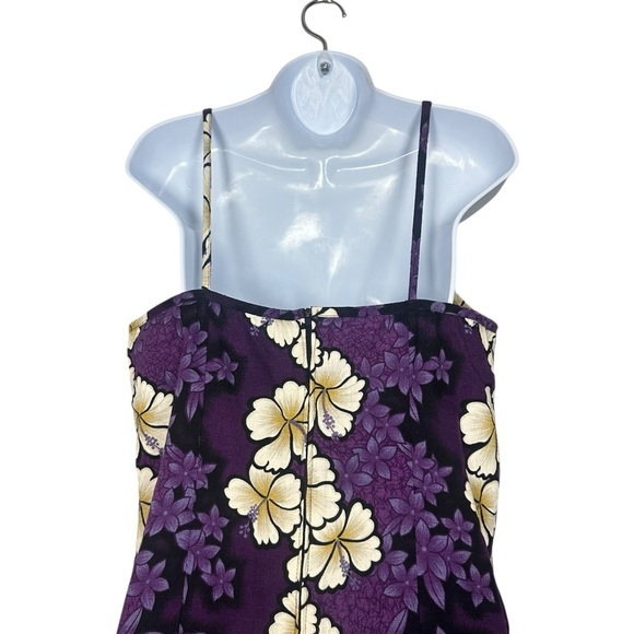 Hilo Hattie Hawaiian Dress Womens 18 Purple Hibiscus Floral Maxi Sundress Vtg - Picture 6 of 10